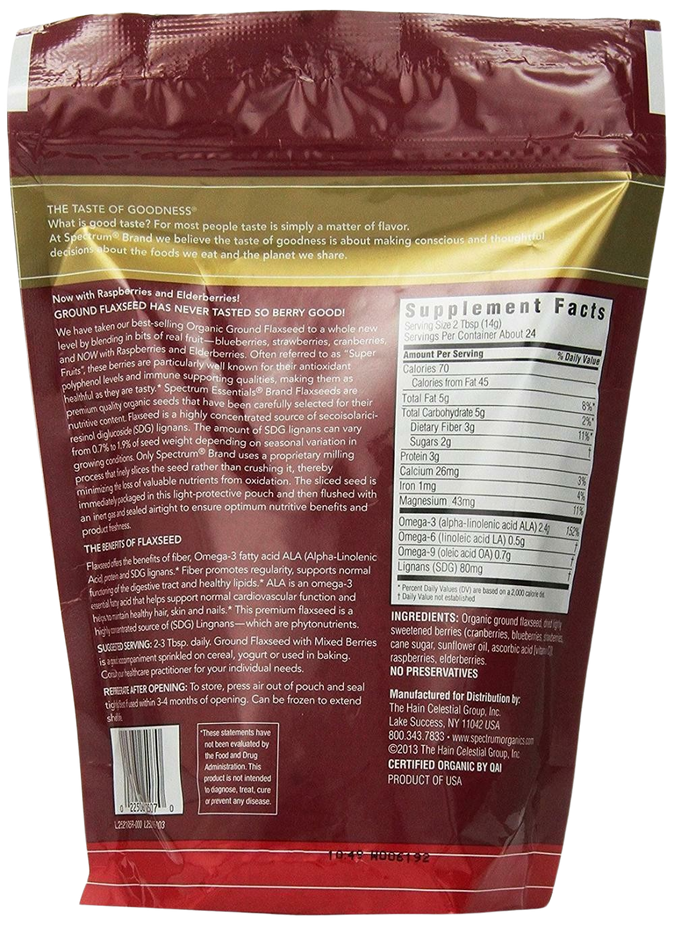 Mixed Berries with Ground Flaxseed