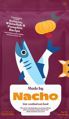 Sustainably Caught Salmon, Whitefish & Pumpkin Dry Cat Food