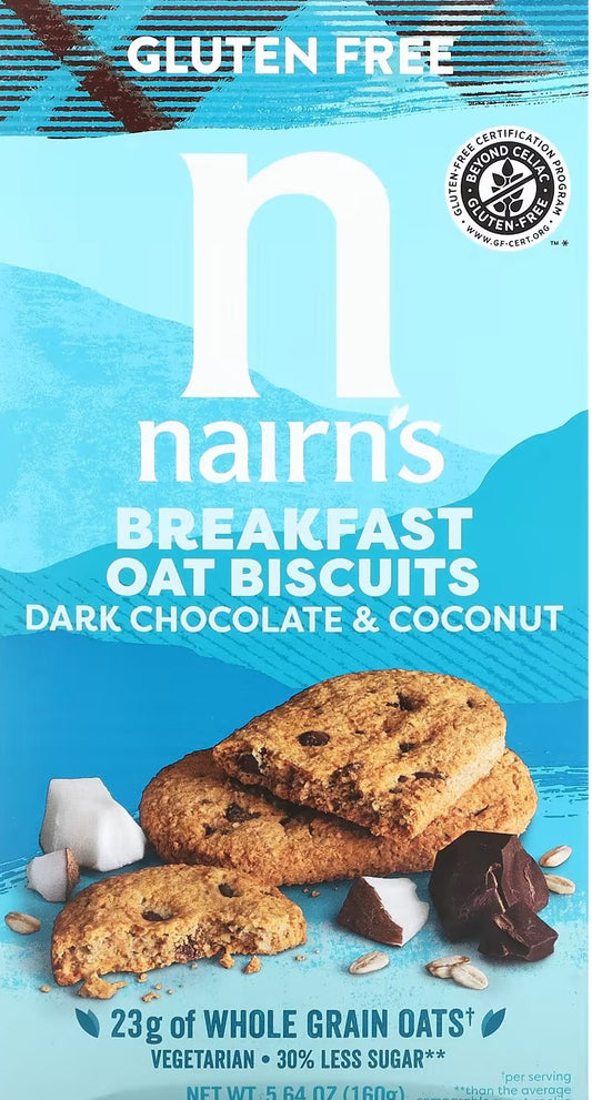Dark Chocolate & Coconut Breakfast Oat Biscuits