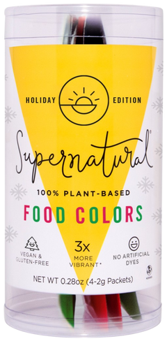 Plant-Based Holiday Food Coloring (4 Packets)