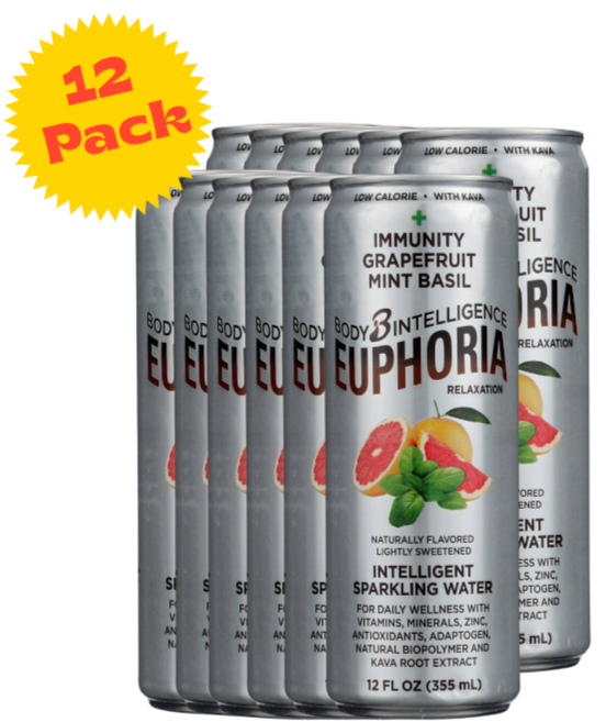 Intelligent Sparkling Water Grapefruit Mint Basil (12 Pack)