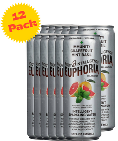 Intelligent Sparkling Water Grapefruit Mint Basil (12 Pack)