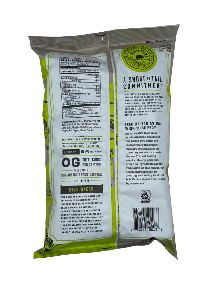 Pork Rinds Chili Lime Baked