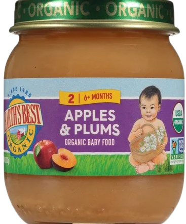 Organic Strained Apple Plum