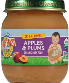 Organic Strained Apple Plum