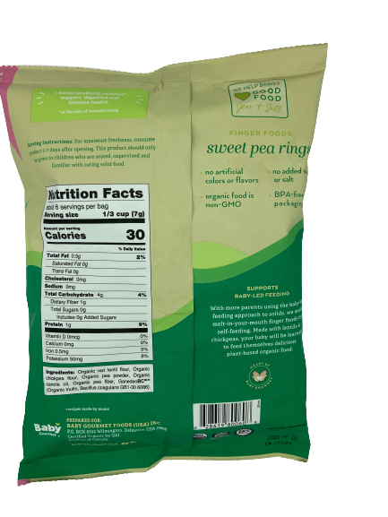 Sweet Pea Rings Baby Snack
