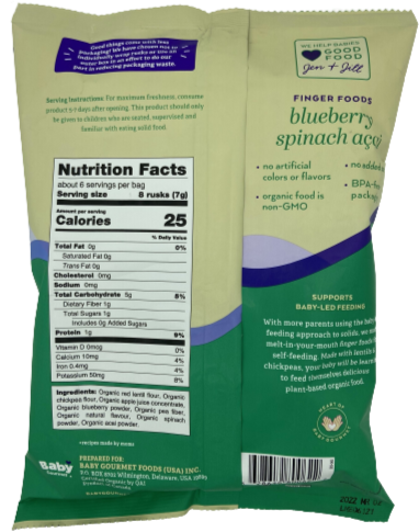 Blueberry Spinach Acai Snack