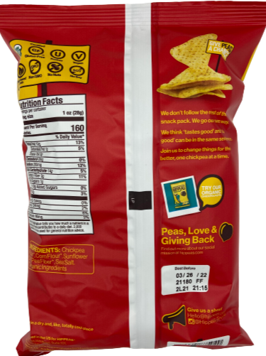 Chickpea Tortilla Chips Sea Salt