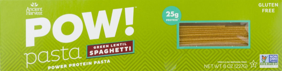 Pow Pasta Green Lentil Spaghetti