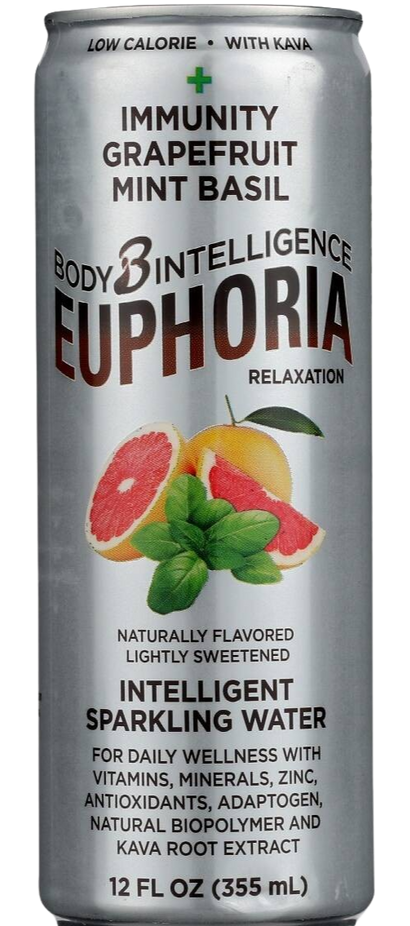 Intelligent Sparkling Water Grapefruit Mint Basil (12 Pack)