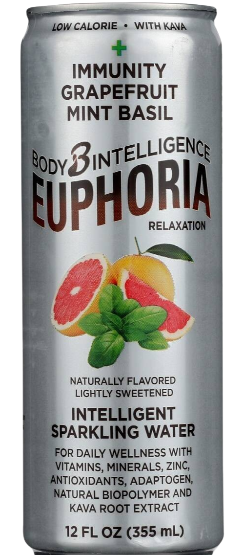 Intelligent Sparkling Water Grapefruit Mint Basil (12 Pack)