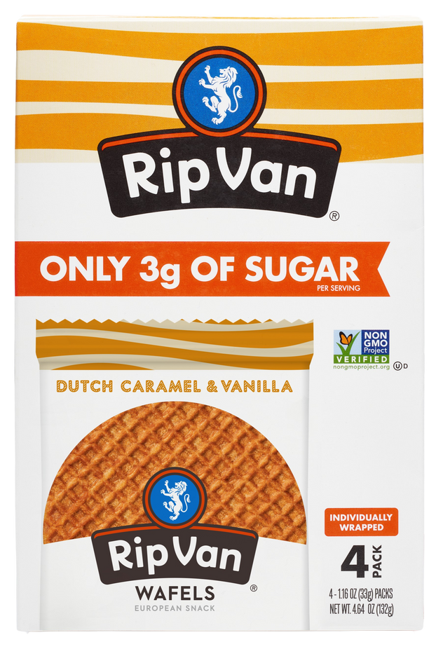 Dutch Caramel & Vanilla Wafels (4 pack)