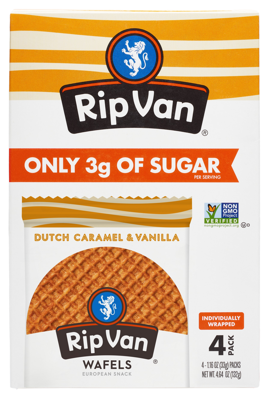 Dutch Caramel & Vanilla Wafels (4 pack)