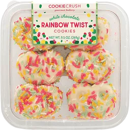 White Chocolate Covered Twist Cookie