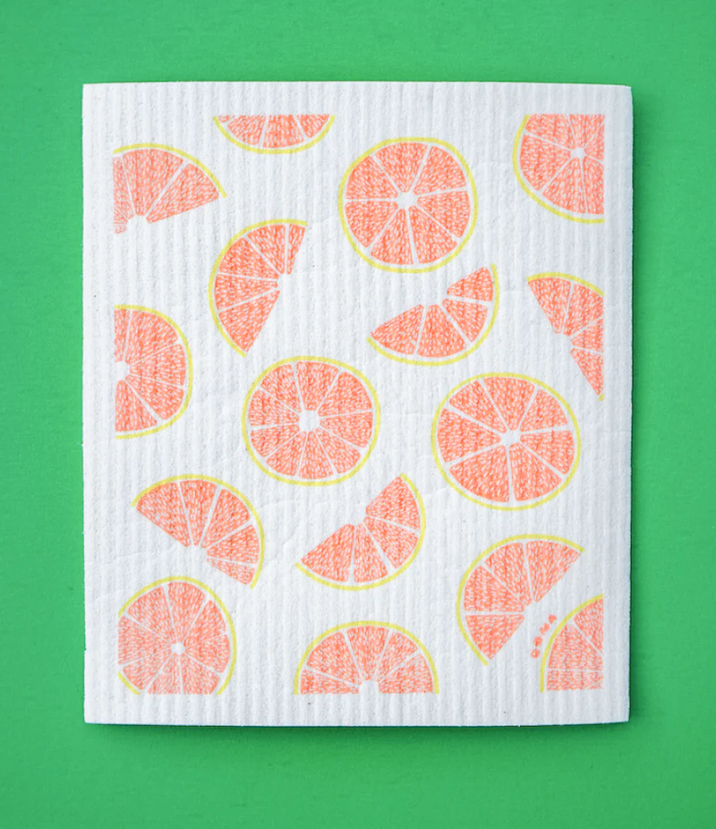 Compostable Sponge Cloth Pack - Fruit Pattern (4 Pack)
