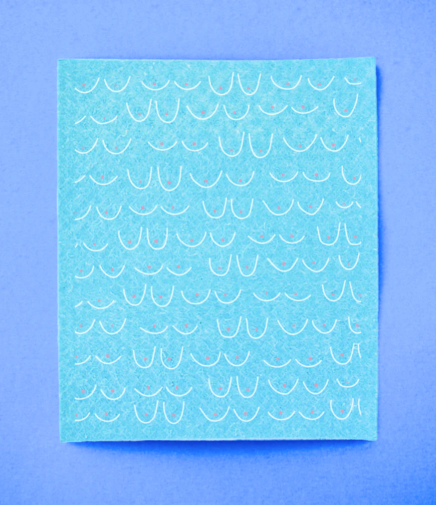 Compostable Sponge Cloth Pack - Ladies Pattern (4 Pack)