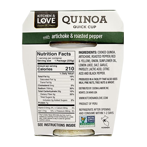 Artichoke & Roasted Peppers Quinoa Meal (6 Pack)