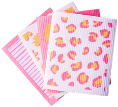 Compostable Sponge Cloth Pack - Dots & Spots Pattern (4 Pack)