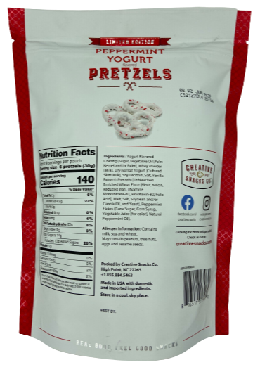 Yogurt Peppermint Pretzels