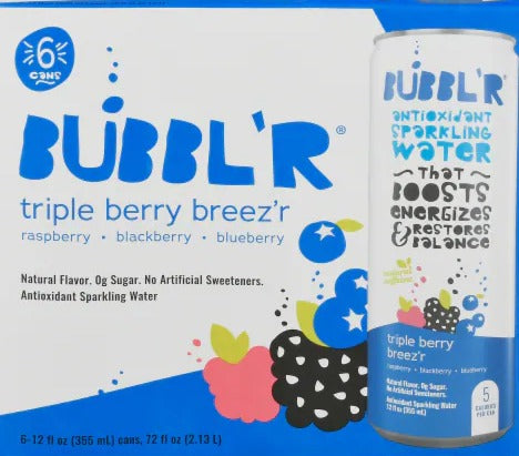 Triple Berry Breez'r Sparkling Water (6 Pack)