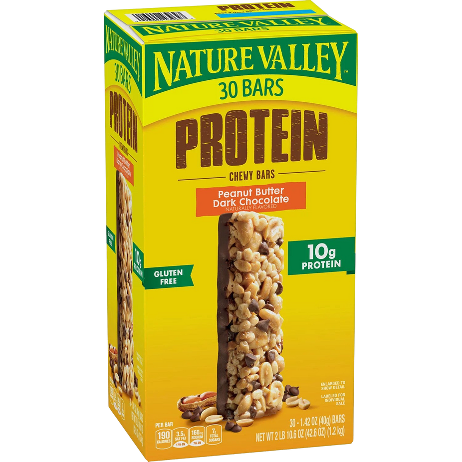 Peanut Butter Dark Chocolate Protein Chewy Bars (30 CT)