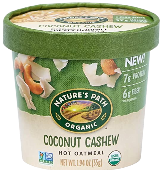 Coconut Cashew Oatmeal Cup, 6ct