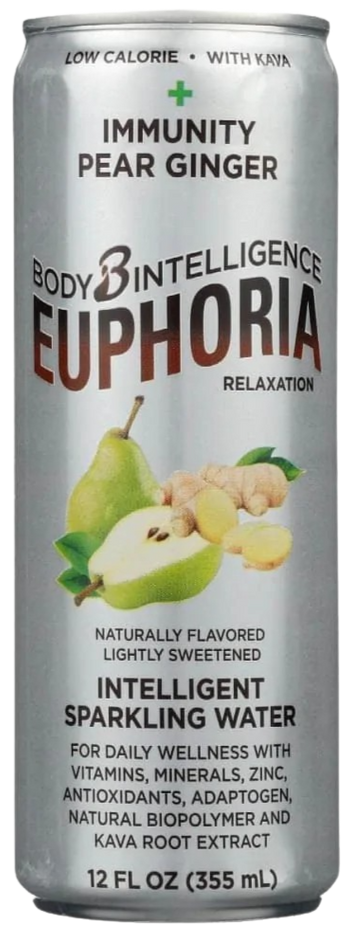 Intelligent Sparkling Water Pear Ginger (12 Pack)