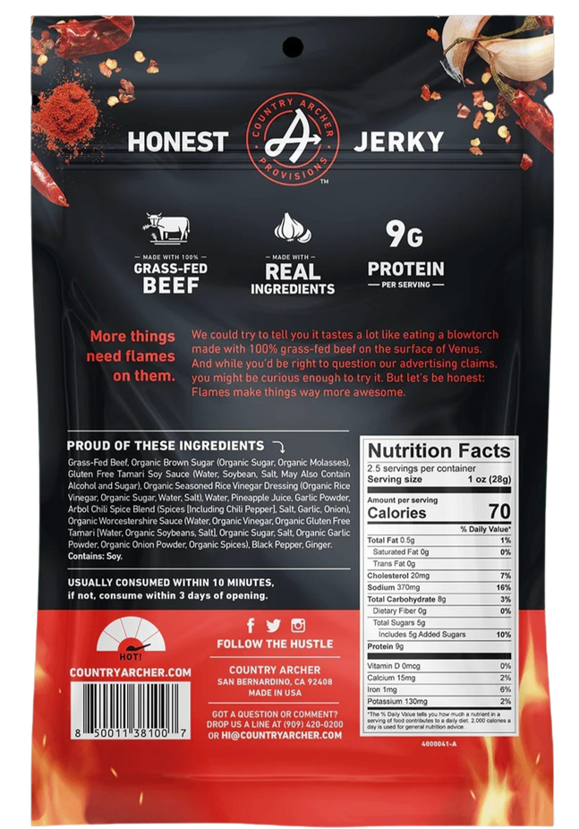 Grass-Fed Fuego Beef Jerky