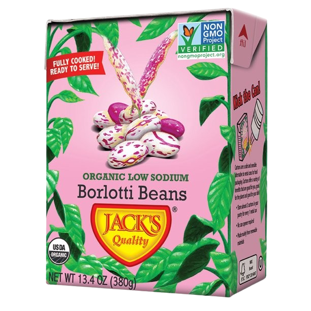 Organic Low Sodium Borlotti Beans