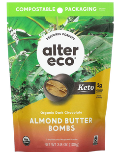 Organic Dark Chocolate Bombs Almond Butter