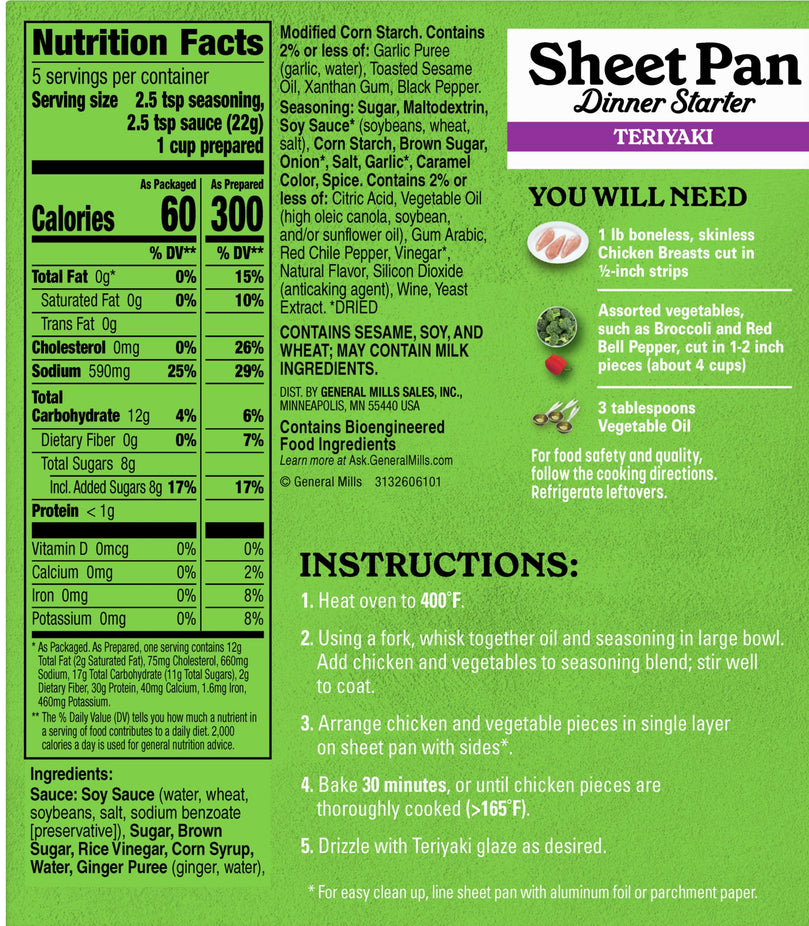 Teriyaki Dinner Starter Sheet Pan