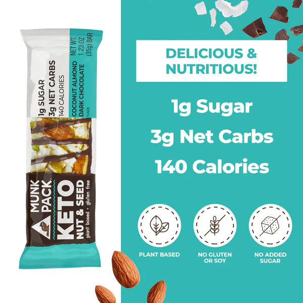 Nut & Seed Coconut Almond Dark Chocolate Bar (12 Pack)