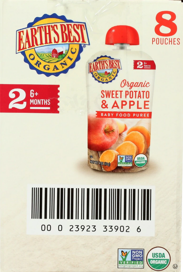 Organic Sweet Potato & Apple Baby Food Puree