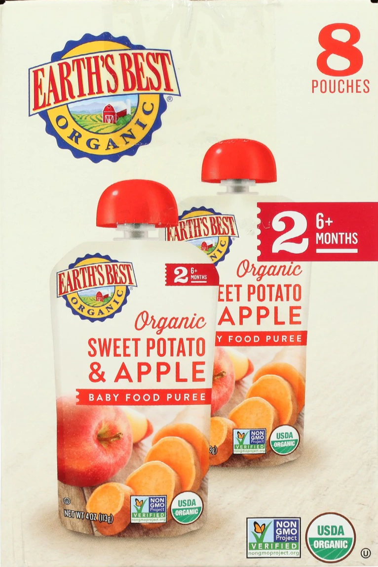 Organic Sweet Potato & Apple Baby Food Puree