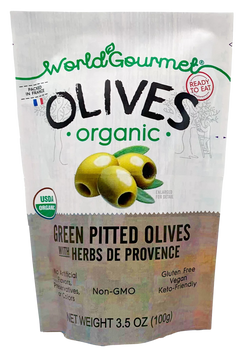 Organic Pitted Green Olives with Herbs de Provence