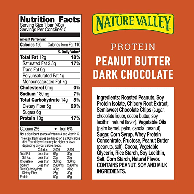 Peanut Butter Dark Chocolate Protein Chewy Bars (30 CT)