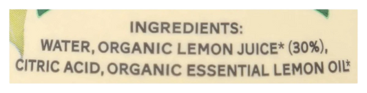 Organic Lemon Juice