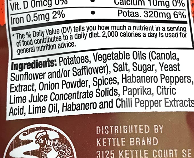 Krinkle Cut Habanero Lime Potato Chips