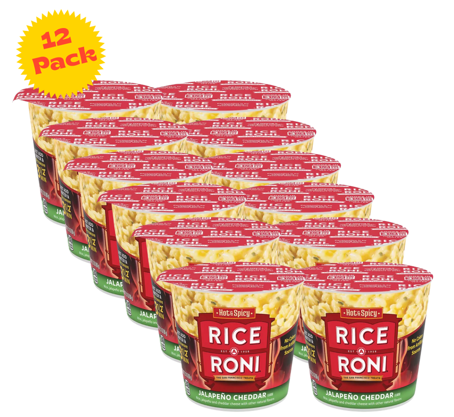 Jalapeño Cheddar Single Serve Rice Cups (12 Pack)